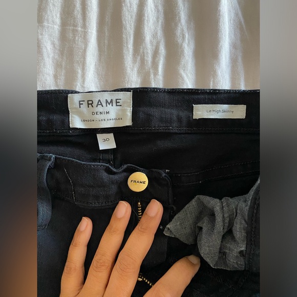 Size 30 Le High Skinny black Frame jeans, slim fit - Picture 3 of 3